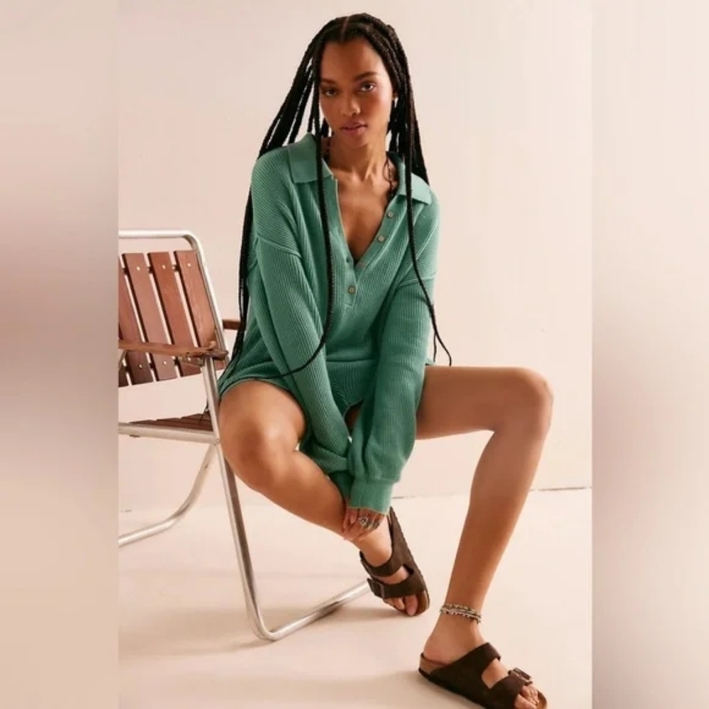 Free People Beach Picnic Sweater Romper